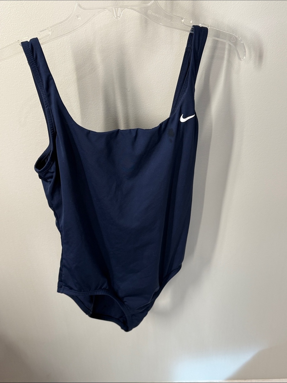 Nike Navy Blue One-Piece Swimsuit with White Swoosh